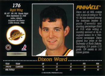 1993-94 Pinnacle Canadian #176 Dixon Ward Back