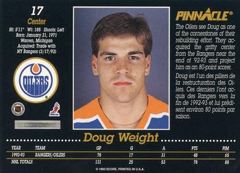 1993-94 Pinnacle Canadian #17 Doug Weight Back