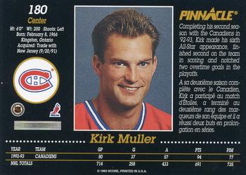 1993-94 Pinnacle Canadian #180 Kirk Muller Back