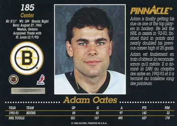1993-94 Pinnacle Canadian #185 Adam Oates Back