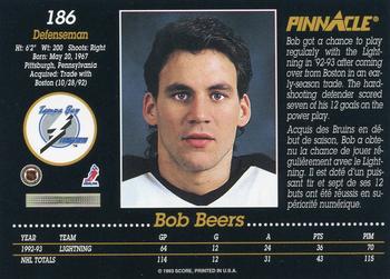 1993-94 Pinnacle Canadian #186 Bob Beers Back