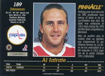 1993-94 Pinnacle Canadian #189 Al Iafrate Back