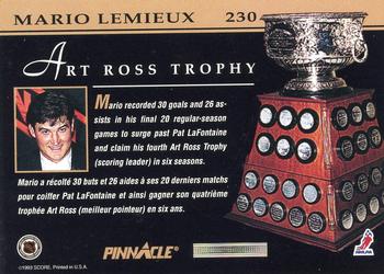 1993-94 Pinnacle Canadian #230 Mario Lemieux Back