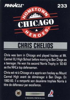 1993-94 Pinnacle Canadian #233 Chris Chelios Back
