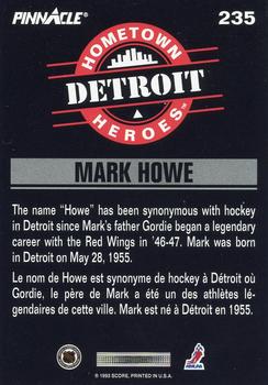 1993-94 Pinnacle Canadian #235 Mark Howe Back