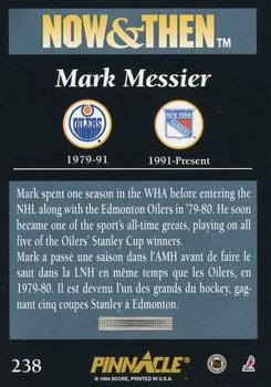 1993-94 Pinnacle Canadian #238 Mark Messier Back