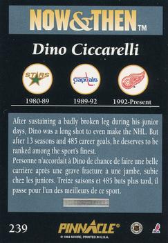 1993-94 Pinnacle Canadian #239 Dino Ciccarelli Back