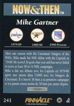 1993-94 Pinnacle Canadian #241 Mike Gartner Back