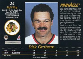 1993-94 Pinnacle Canadian #24 Dirk Graham Back