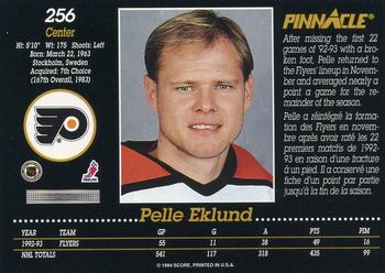 1993-94 Pinnacle Canadian #256 Pelle Eklund Back