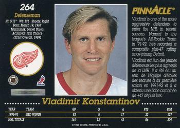 1993-94 Pinnacle Canadian #264 Vladimir Konstantinov Back