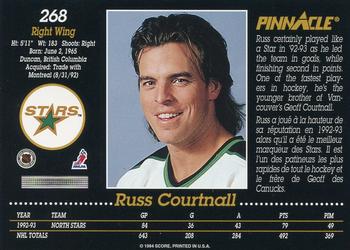 1993-94 Pinnacle Canadian #268 Russ Courtnall Back
