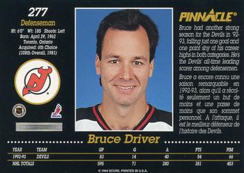 1993-94 Pinnacle Canadian #277 Bruce Driver Back