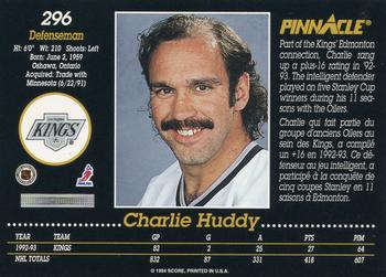 1993-94 Pinnacle Canadian #296 Charlie Huddy Back