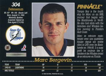 1993-94 Pinnacle Canadian #304 Marc Bergevin Back
