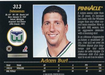 1993-94 Pinnacle Canadian #313 Adam Burt Back