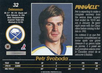 1993-94 Pinnacle Canadian #32 Petr Svoboda Back