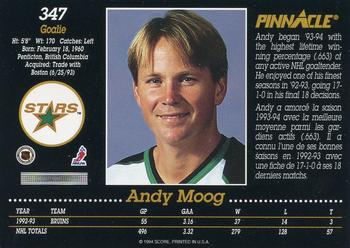 1993-94 Pinnacle Canadian #347 Andy Moog Back