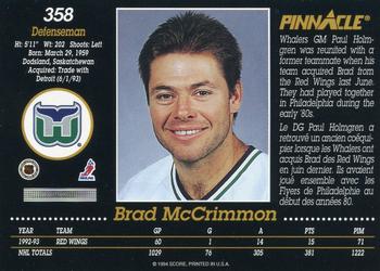1993-94 Pinnacle Canadian #358 Brad McCrimmon Back
