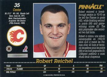 1993-94 Pinnacle Canadian #35 Robert Reichel Back