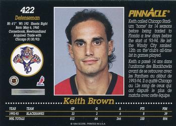 1993-94 Pinnacle Canadian #422 Keith Brown Back