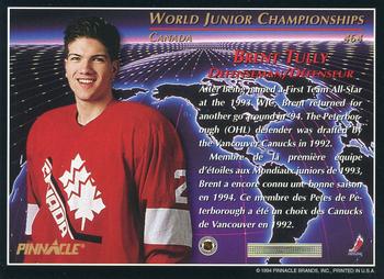 1993-94 Pinnacle Canadian #464 Brent Tully Back