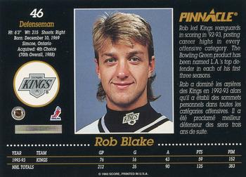 1993-94 Pinnacle Canadian #46 Rob Blake Back