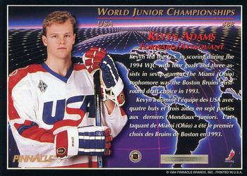 1993-94 Pinnacle Canadian #488 Kevyn Adams Back