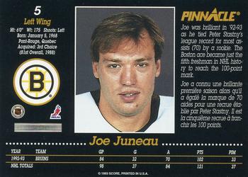 1993-94 Pinnacle Canadian #5 Joe Juneau Back