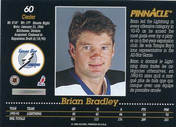 1993-94 Pinnacle Canadian #60 Brian Bradley Back