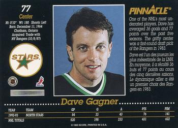 1993-94 Pinnacle Canadian #77 Dave Gagner Back