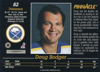 1993-94 Pinnacle Canadian #82 Doug Bodger Back