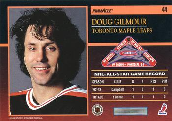 1993-94 Score Canadian - Pinnacle All-Stars Canadian #44 Doug Gilmour Back