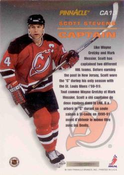 1993-94 Pinnacle Canadian - Captains #CA13 Scott Stevens Back