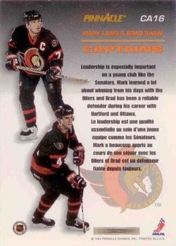 1993-94 Pinnacle Canadian - Captains #CA16 Mark Lamb / Brad Shaw Back