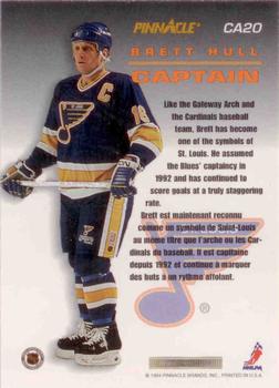 1993-94 Pinnacle Canadian - Captains #CA20 Brett Hull Back