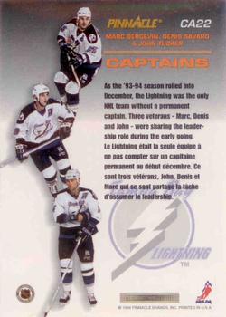 1993-94 Pinnacle Canadian - Captains #CA22 Marc Bergevin / Denis Savard / John Tucker Back