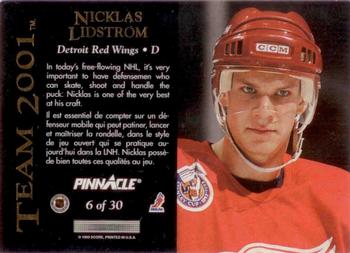 1993-94 Pinnacle Canadian - Team 2001 #6 Nicklas Lidstrom Back