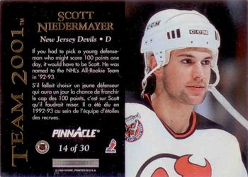 1993-94 Pinnacle Canadian - Team 2001 #14 Scott Niedermayer Back