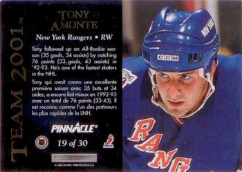 1993-94 Pinnacle Canadian - Team 2001 #19 Tony Amonte Back