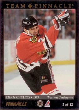 1993-94 Pinnacle Canadian - Team Pinnacle #2 Chris Chelios / Brian Leetch Front