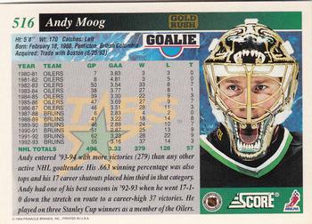 1993-94 Score - Gold Rush #516 Andy Moog Back