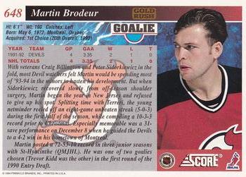 1994-95 Topps Premier #190 Martin Brodeur – First Row Collectibles