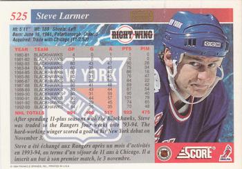 1993-94 Score Canadian - Gold Rush #525 Steve Larmer Back