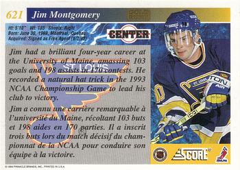 1993-94 Score Canadian - Gold Rush #621 Jim Montgomery Back