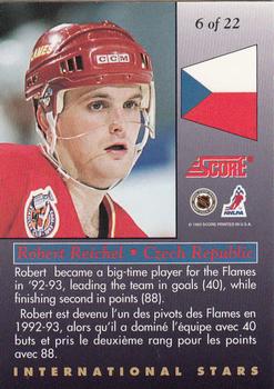 1993-94 Score Canadian - International Stars #6 Robert Reichel Back