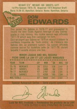 1978-79 O-Pee-Chee #150 Don Edwards Back