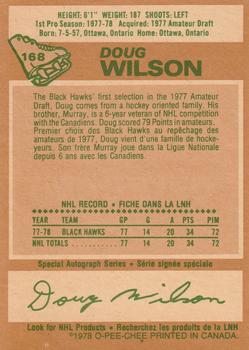 1978-79 O-Pee-Chee #168 Doug Wilson Back