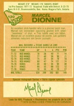 1978-79 O-Pee-Chee #120 Marcel Dionne Back