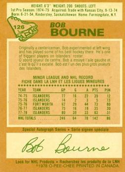1978-79 O-Pee-Chee #126 Bob Bourne Back
